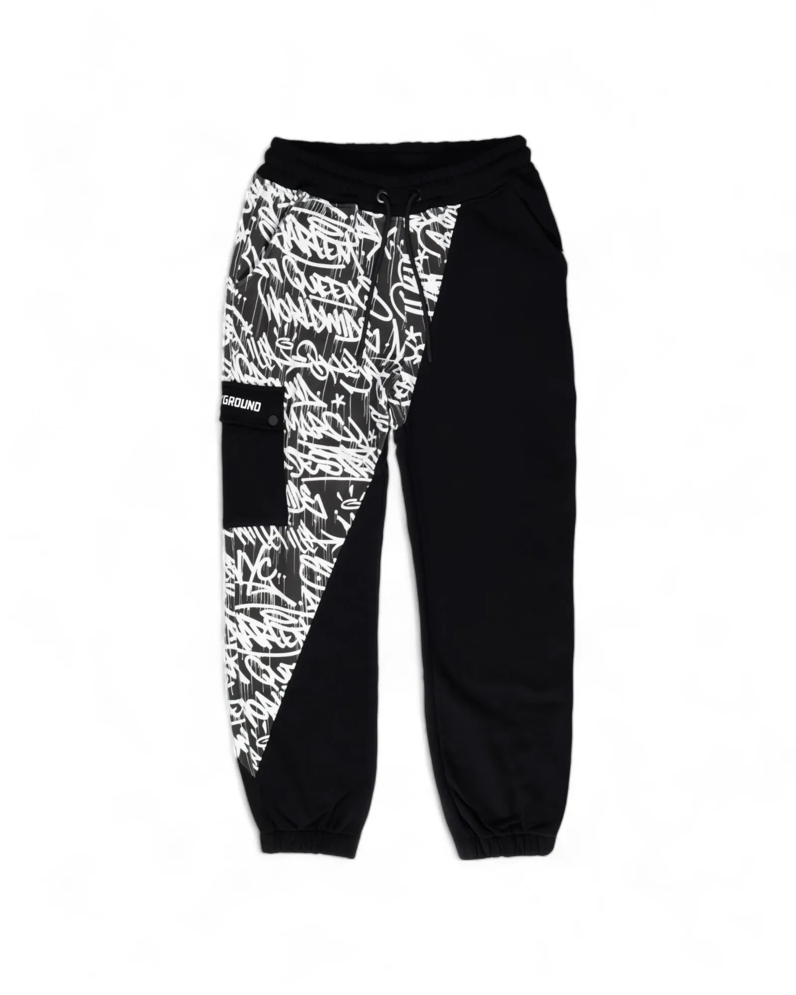 Diag Split Midnight Raceway Graf Pants