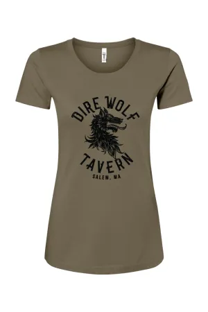 Dire Wolf Tavern Logo Women's Cotton Blend T-Shirt