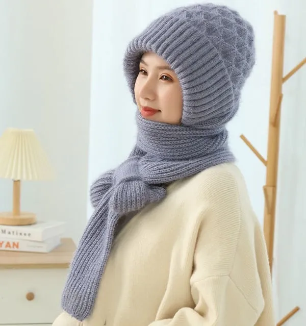 🔥🎅EARLY CHRISTMAS SALE -49% OFF 🎄-Winter Versatile Knitted Hooded Scarf for Women