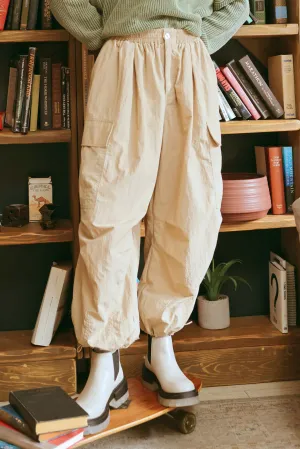 ELASTIC WAIST CARGO JOGGERS