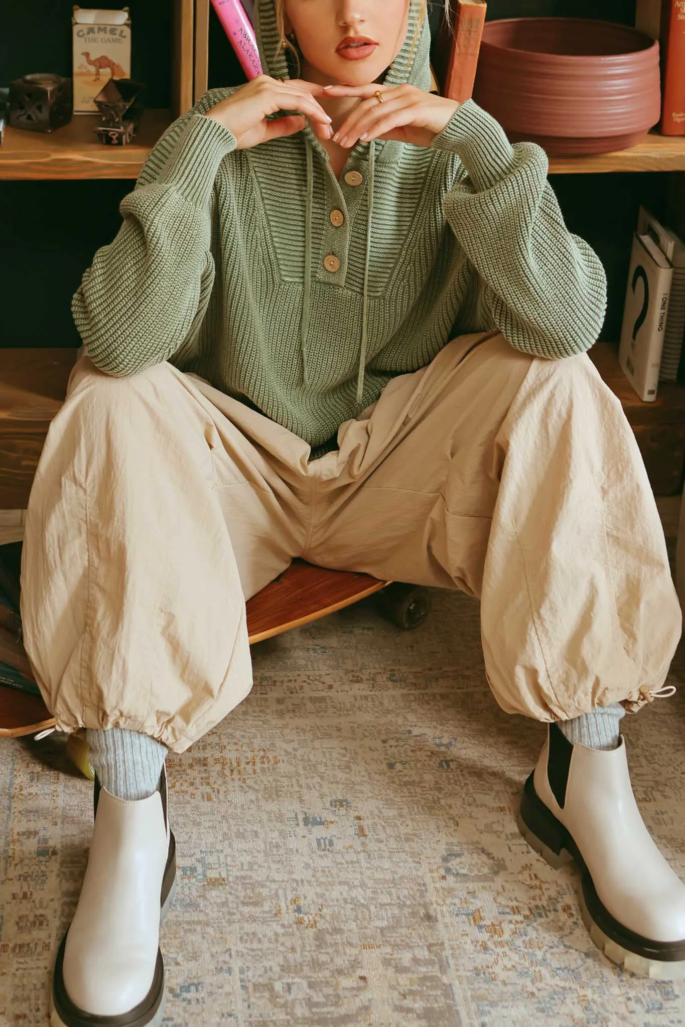 ELASTIC WAIST CARGO JOGGERS