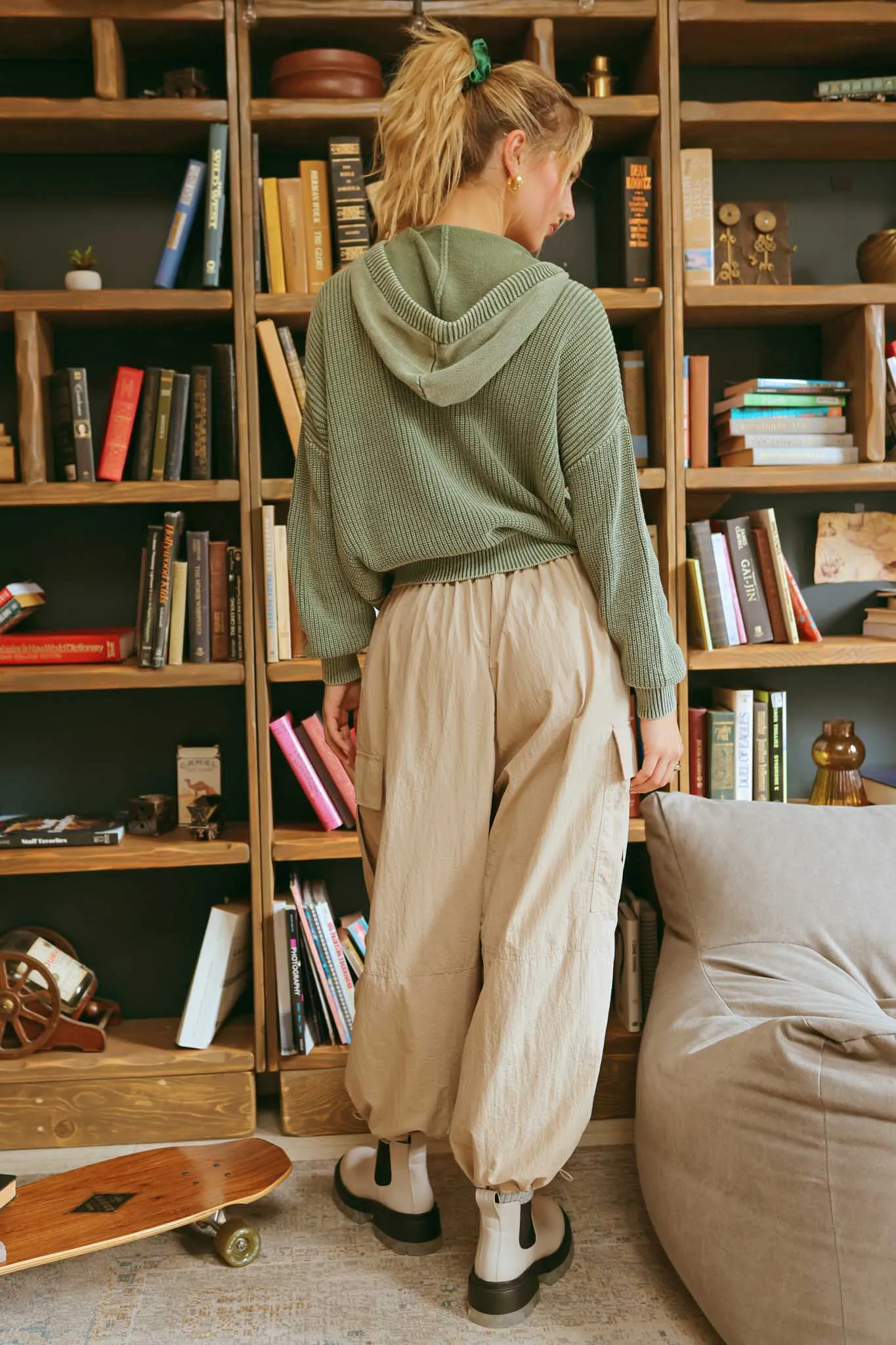ELASTIC WAIST CARGO JOGGERS