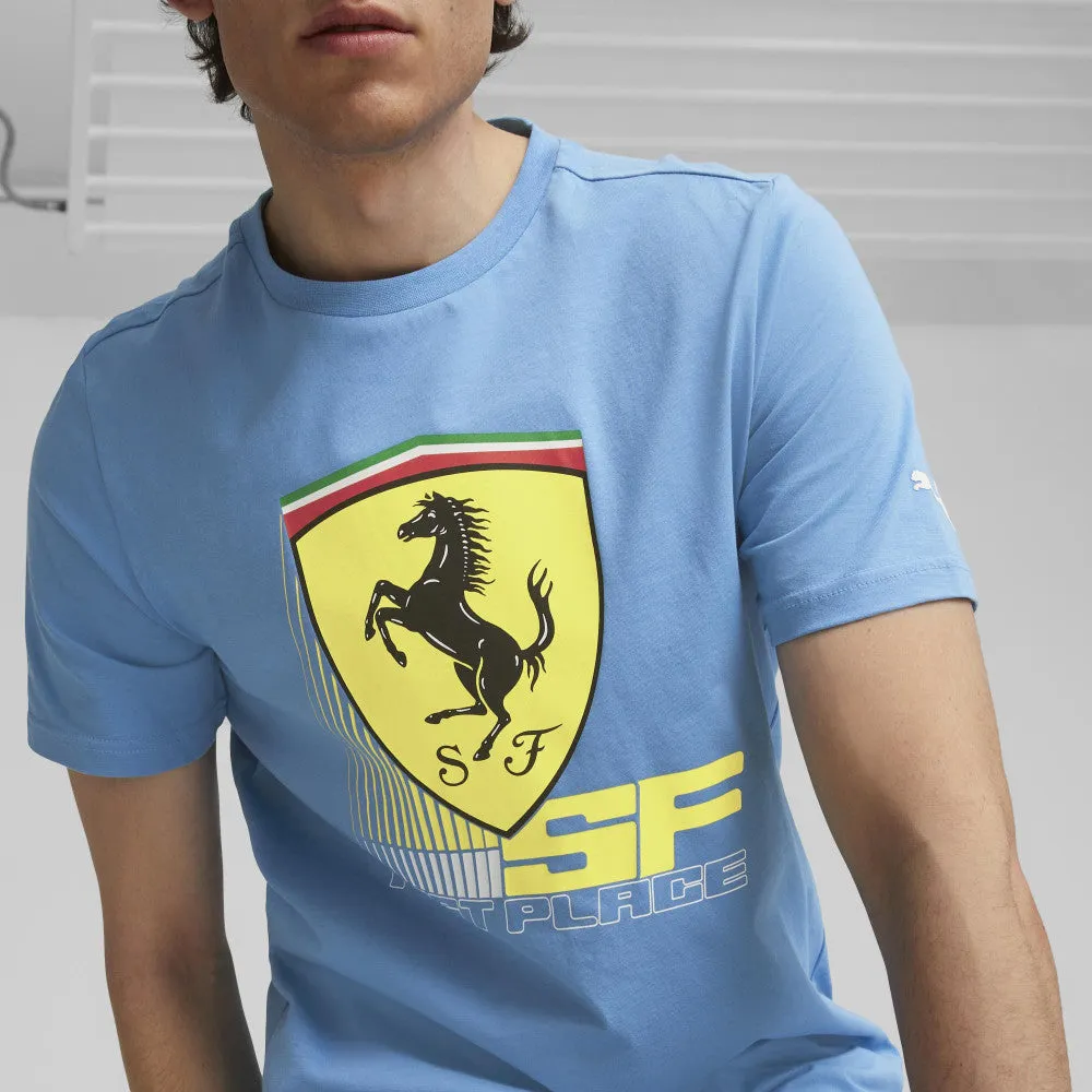 Ferrari t-shirt, Puma, Big shield, race colored, blue