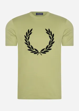 Flock laurel wreath t-shirt - sage green