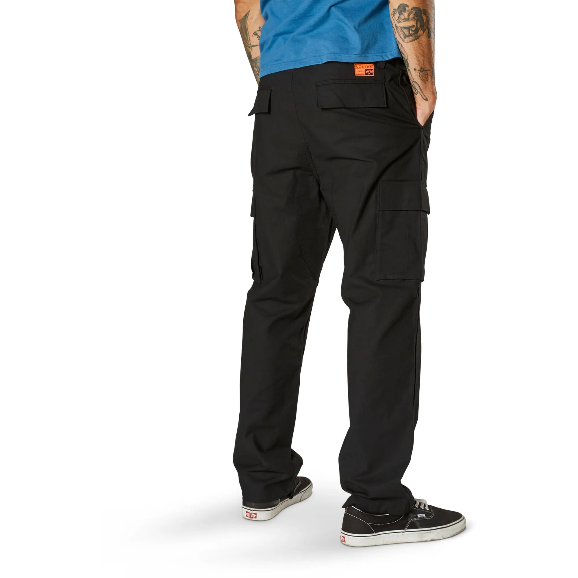 Fox Racing  Mens Black Recon Stretch Cargo Pants Relaxed Fit Casual Comfy Pockets