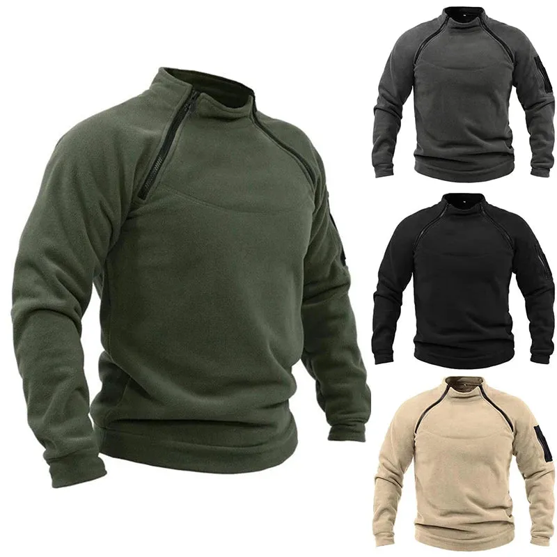 Funki Buys | Sweaters | Men's Stand Collar Mock Neck Pullovers