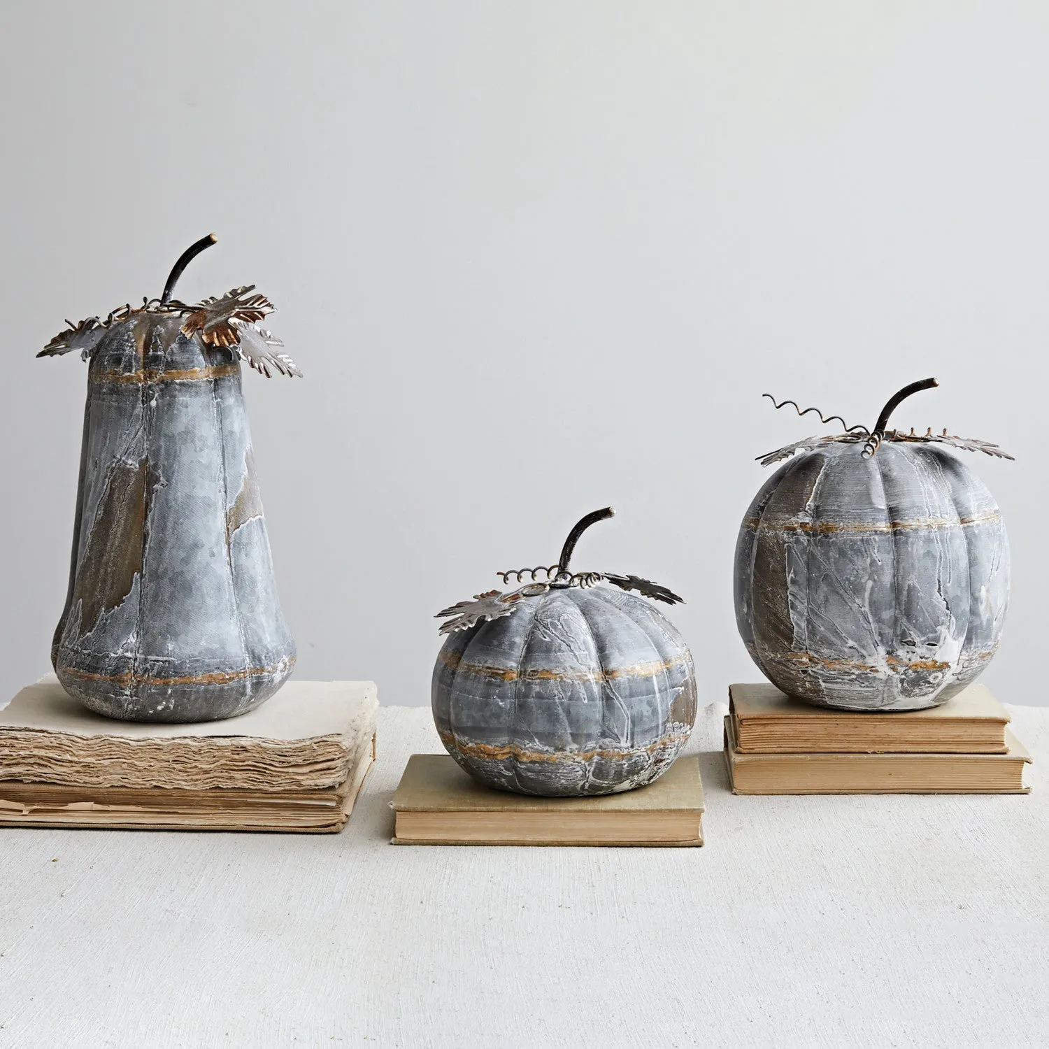 Galvanized Metal Pumpkins