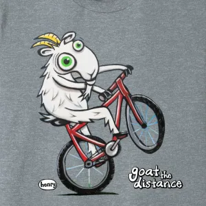 Goat the Distance Biker Youth T-Shirt | Wearable Art by Seattle Mural Artist Ryan "Henry" Ward
