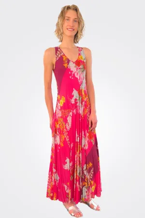Golden Bouquet Bias Dress - Multi