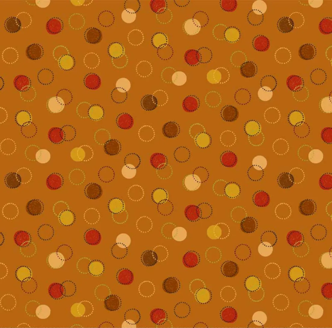 Harvest Minis Dots Orange Yardage