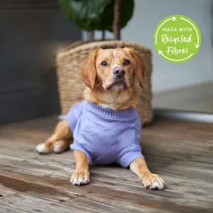 Heart Knit Dog Jumper - Purple