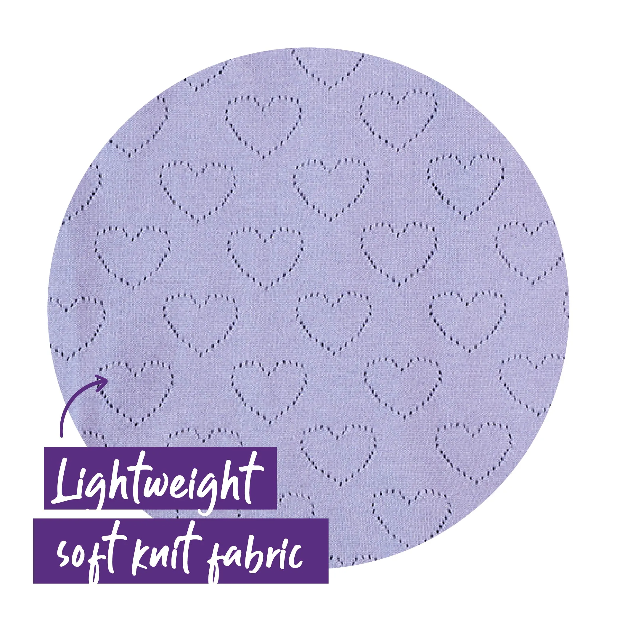 Heart Knit Dog Jumper - Purple