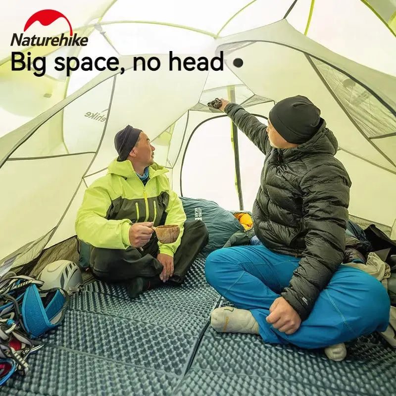 Ice House Upgraded Hiking Tent 3 Person Camping Tent 70D Anti-Stress Thickened Windproof Waterproof Outdoor Snow Tent