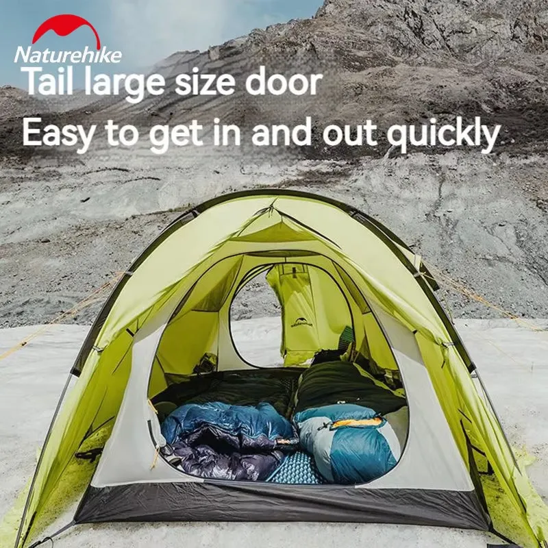 Ice House Upgraded Hiking Tent 3 Person Camping Tent 70D Anti-Stress Thickened Windproof Waterproof Outdoor Snow Tent