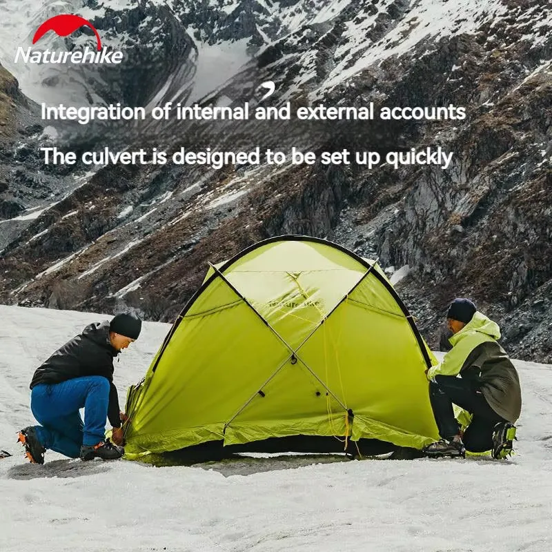 Ice House Upgraded Hiking Tent 3 Person Camping Tent 70D Anti-Stress Thickened Windproof Waterproof Outdoor Snow Tent