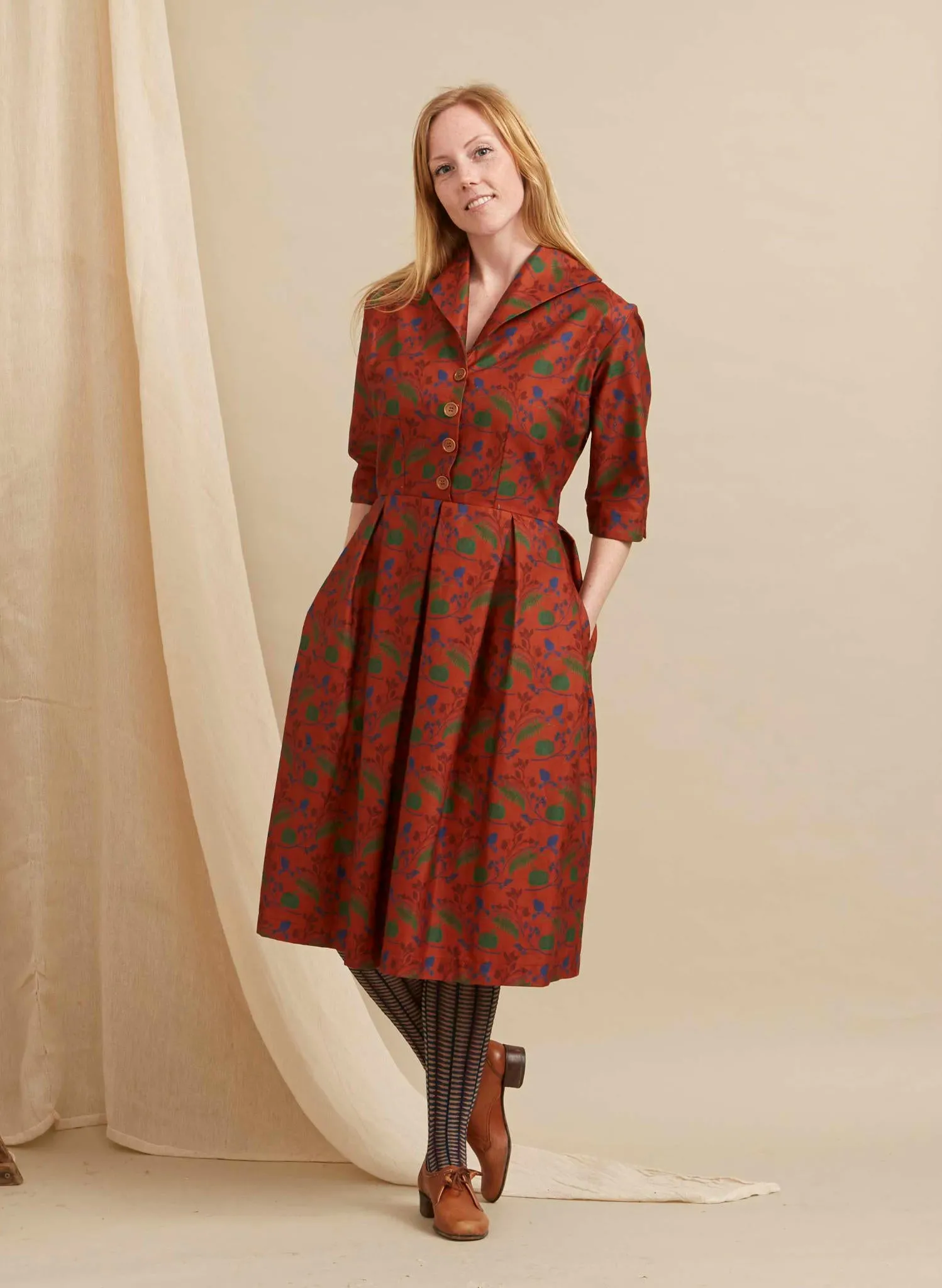 Ida - Rust Hedgerow Dress
