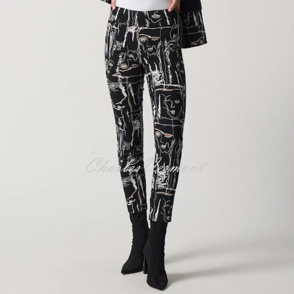Joseph Ribkoff Face Print Cropped Trouser - Style 233278