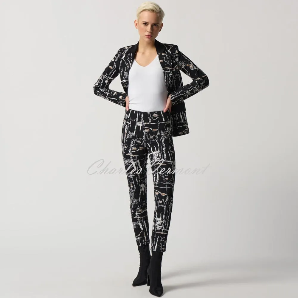 Joseph Ribkoff Face Print Cropped Trouser - Style 233278