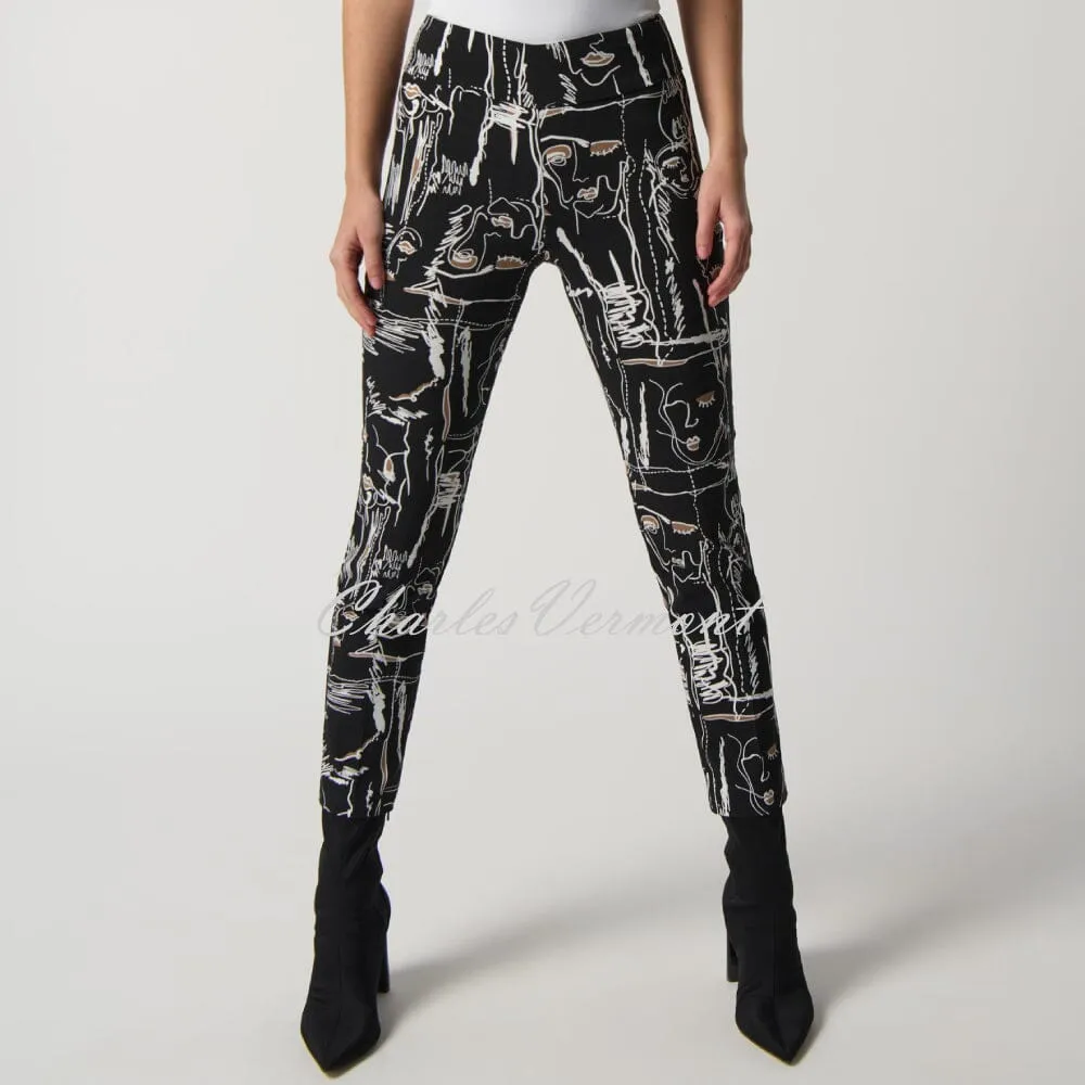 Joseph Ribkoff Face Print Cropped Trouser - Style 233278