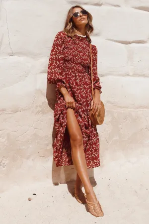 Kakadu Midi Dress Red