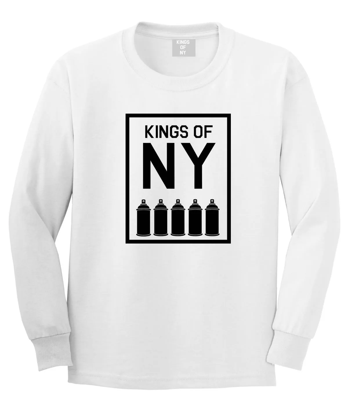Kings Of NY Spray Can Graffiti Art Long Sleeve T-Shirt