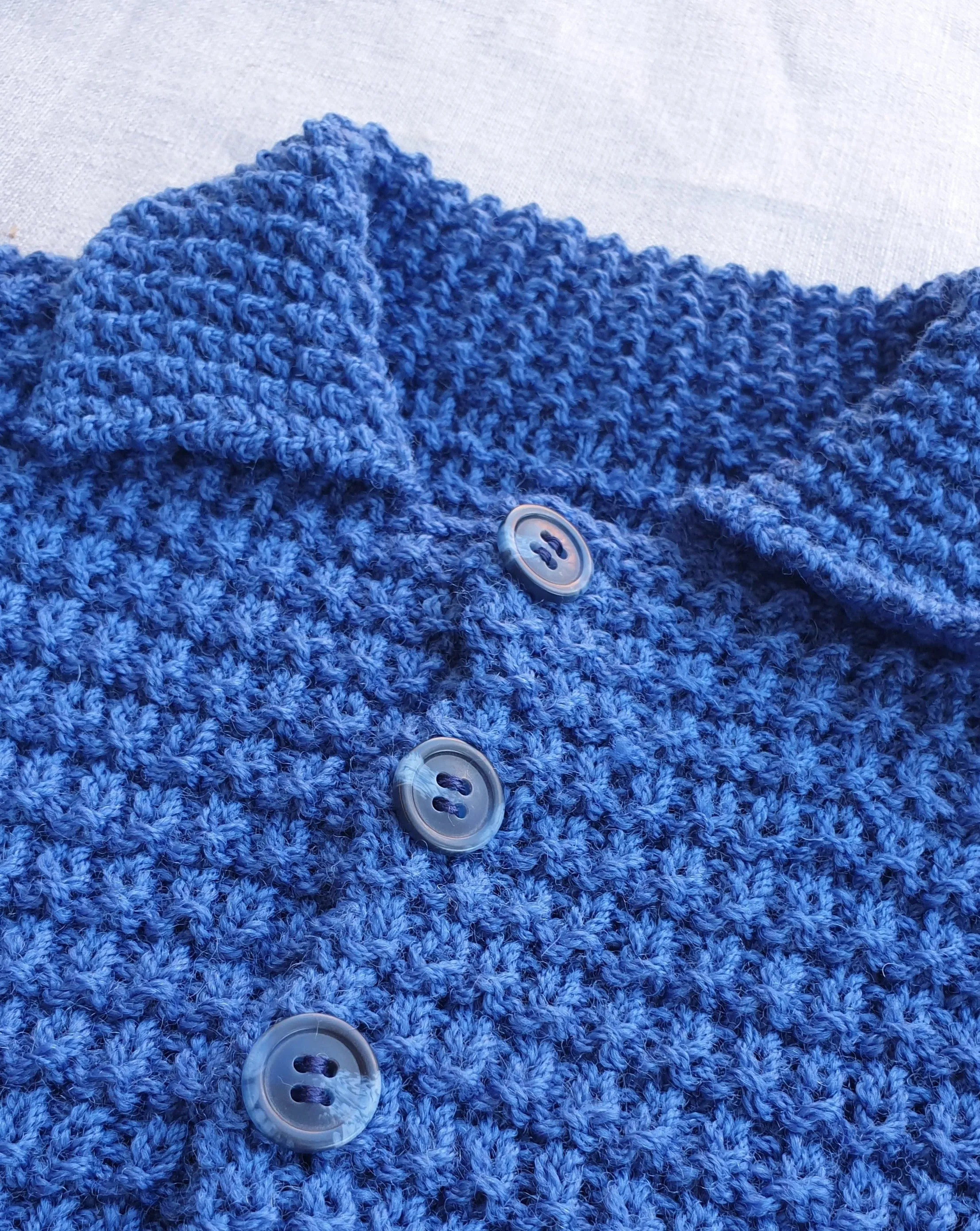 Knitted by Nana Cardigan Cobalt