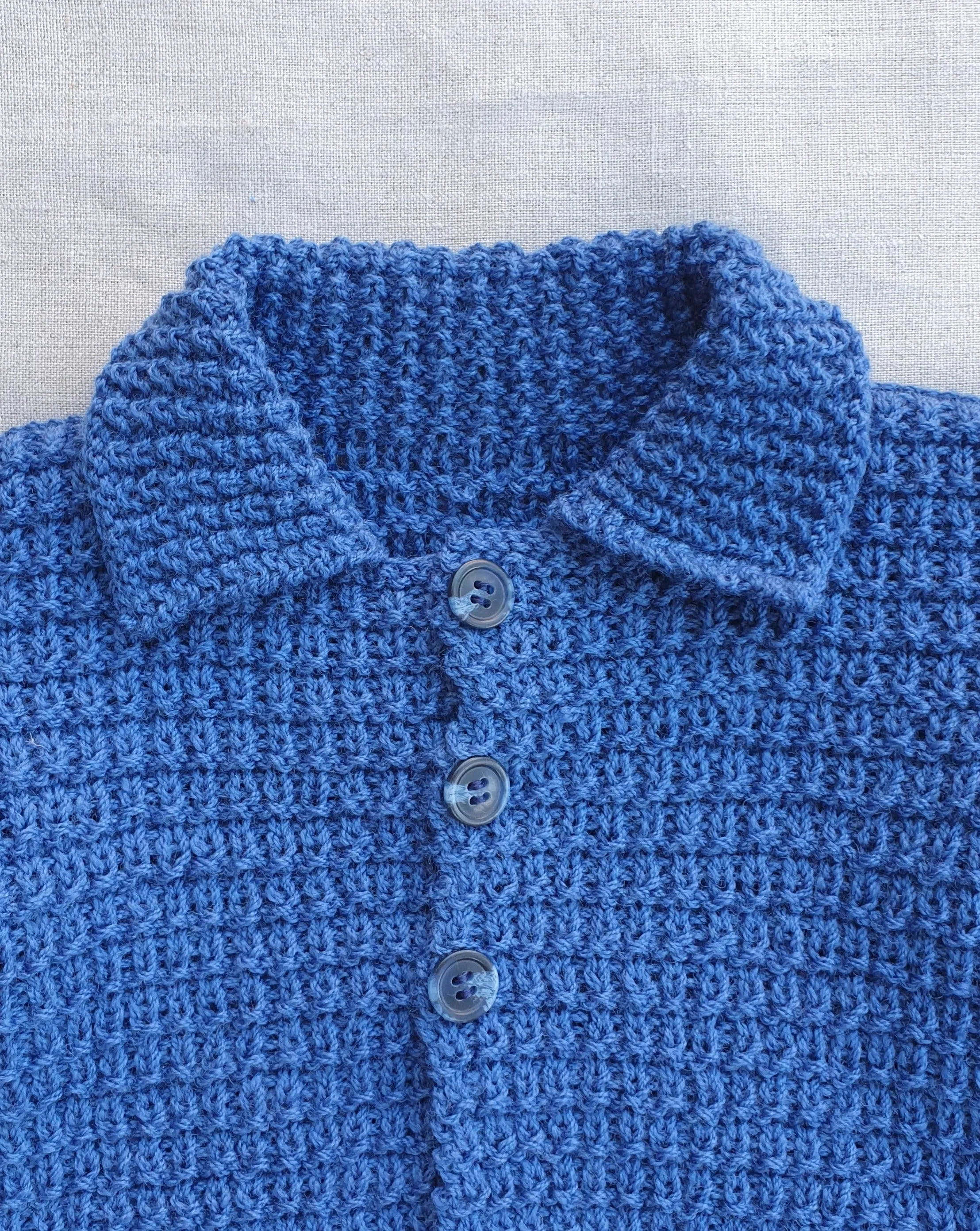 Knitted by Nana Cardigan Cobalt
