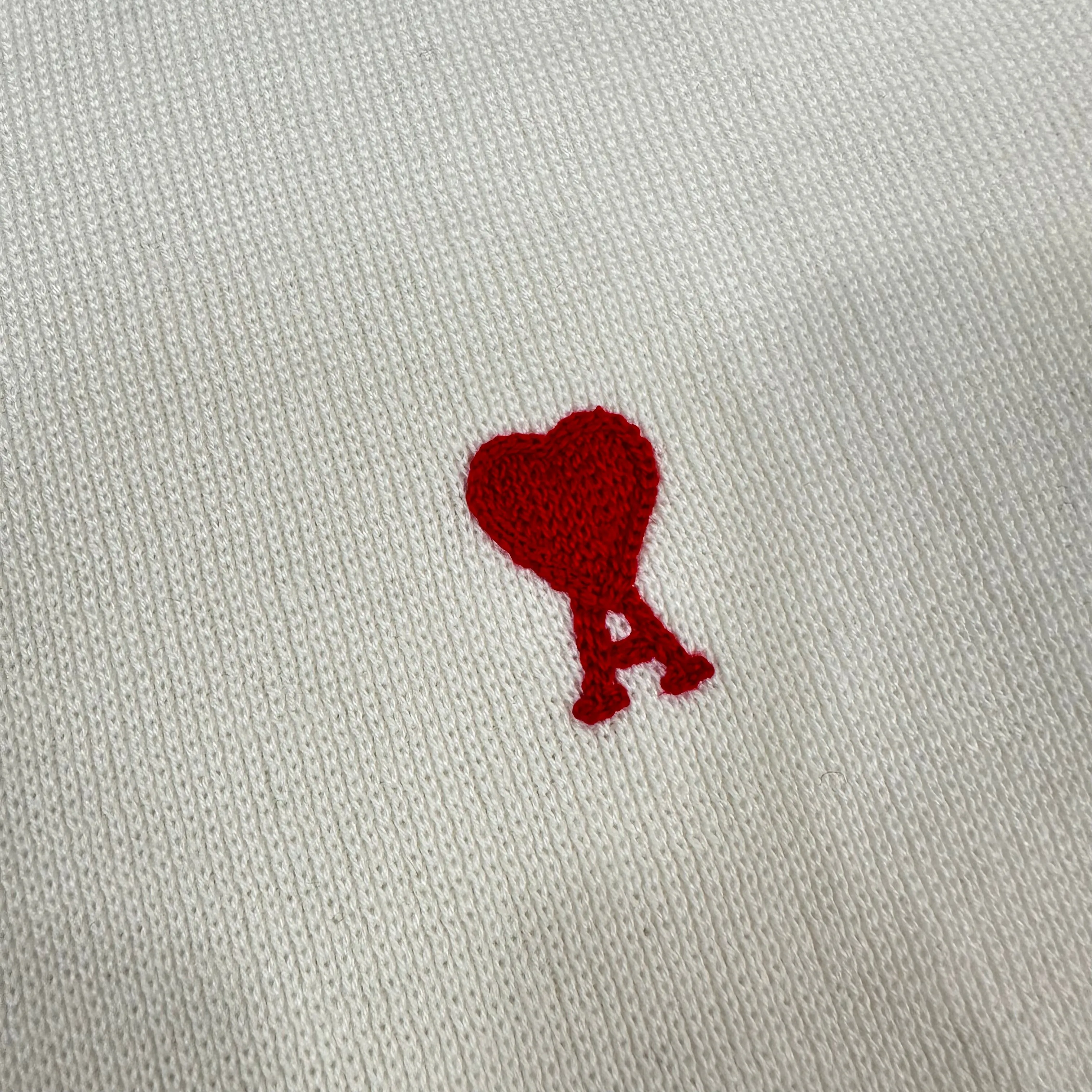 Knitted Heart Logo Jumper White