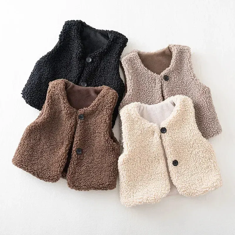 Lamb Wool Velvet Baby Vest