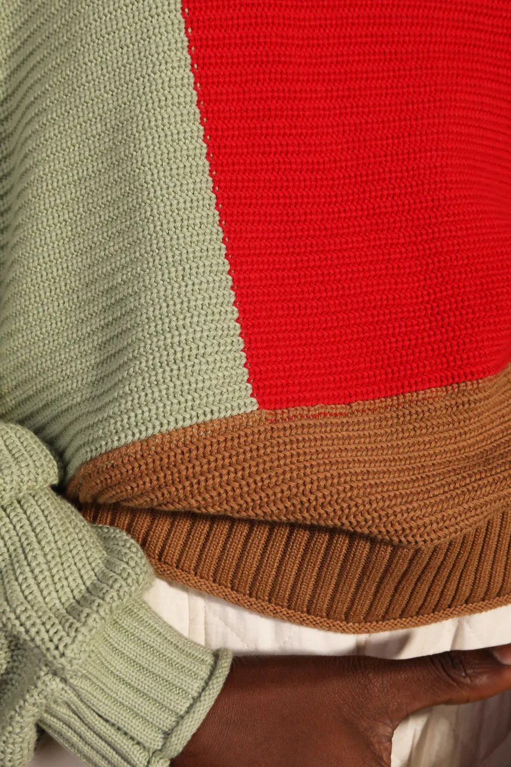 L.F. Markey Vernon Red Sage Knit Sweater