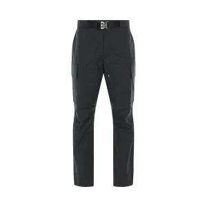 Light Coated Cotton Trousers in Black