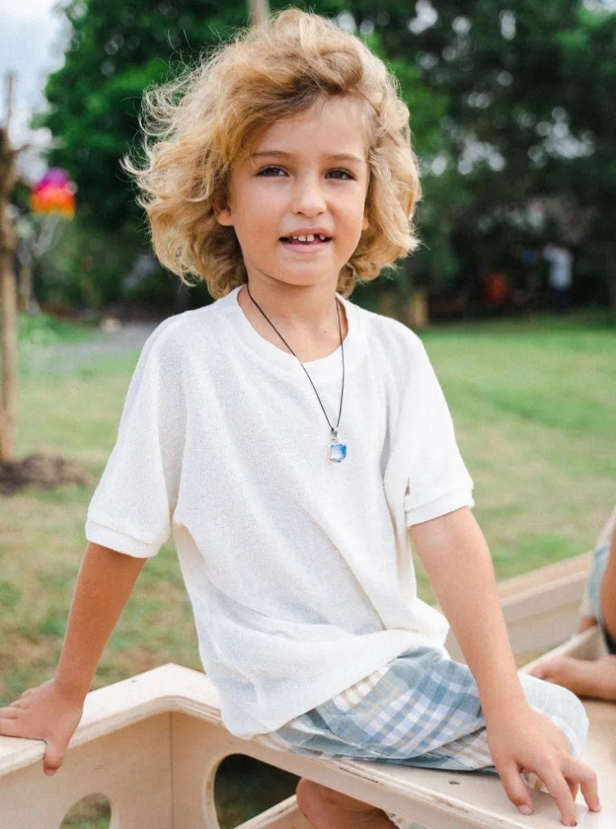 Linen cotton t-shirt in Beige
