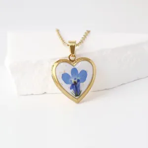 Locket Heart Birth Month Flower