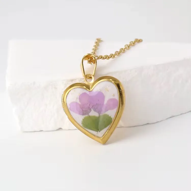 Locket Heart Birth Month Flower