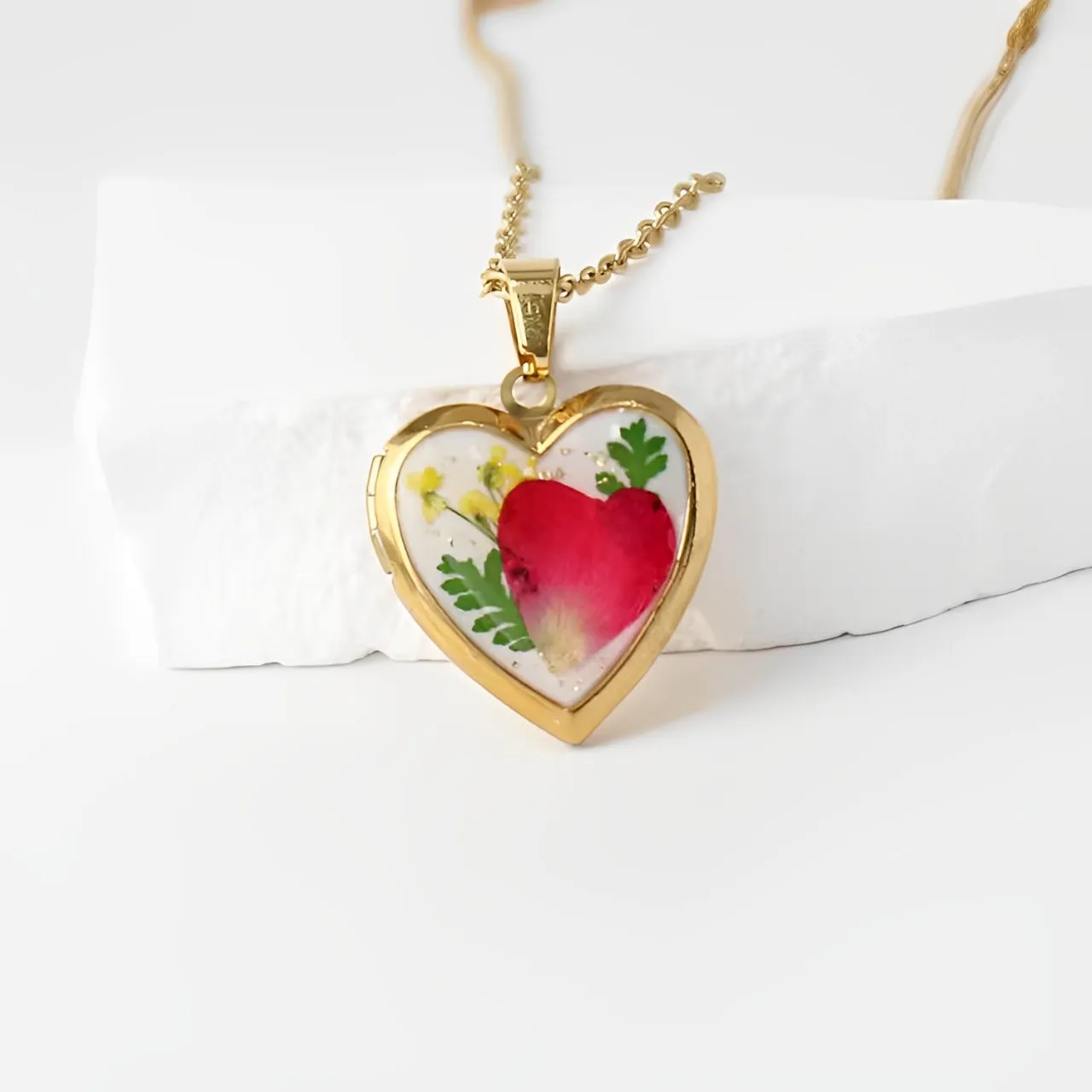 Locket Heart Birth Month Flower