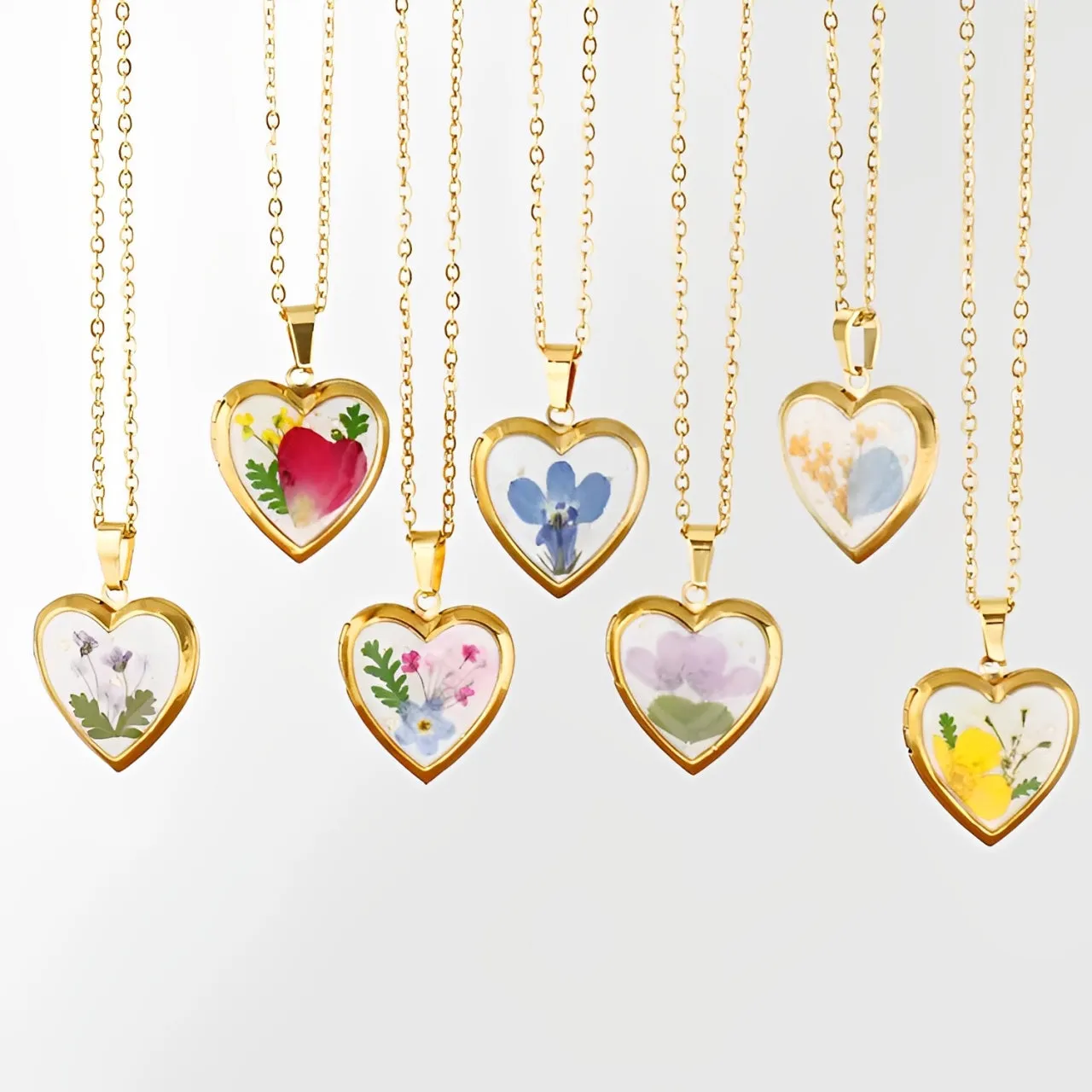 Locket Heart Birth Month Flower