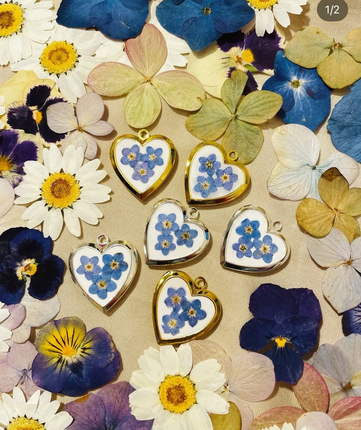 Locket Heart Birth Month Flower