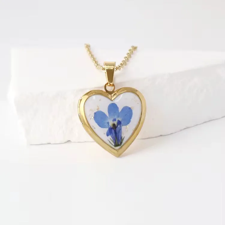 Locket Heart Birth Month Flower
