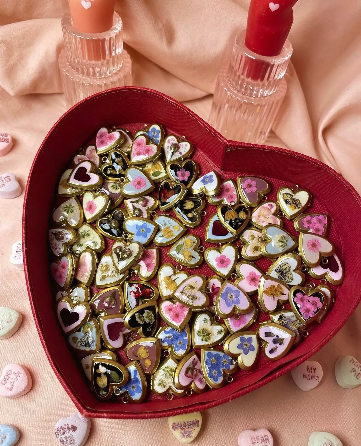 Locket Heart Birth Month Flower