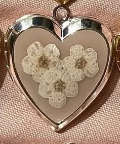 Locket Heart Birth Month Flower