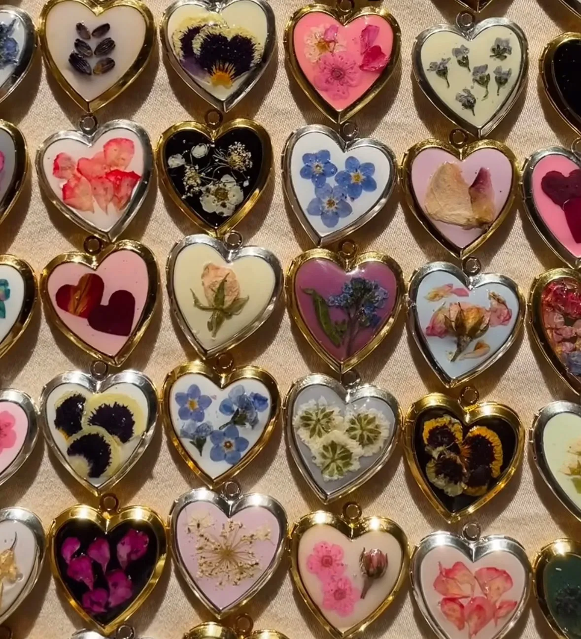 Locket Heart Birth Month Flower