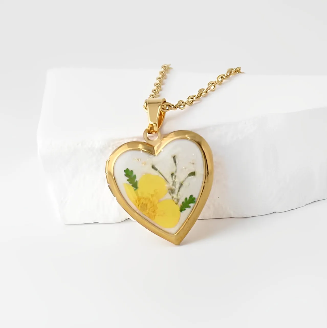 Locket Heart Birth Month Flower