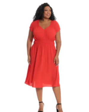 Lucy Midi Dress | red