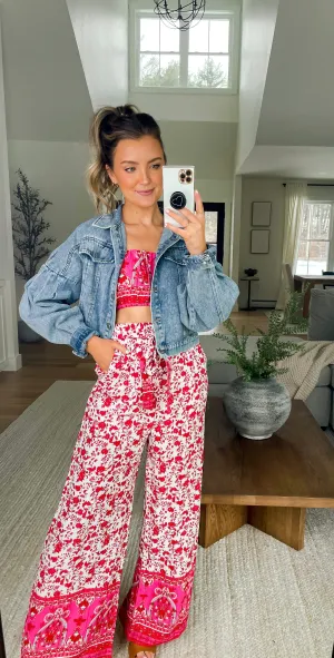 Macie Cropped Denim Jacket
