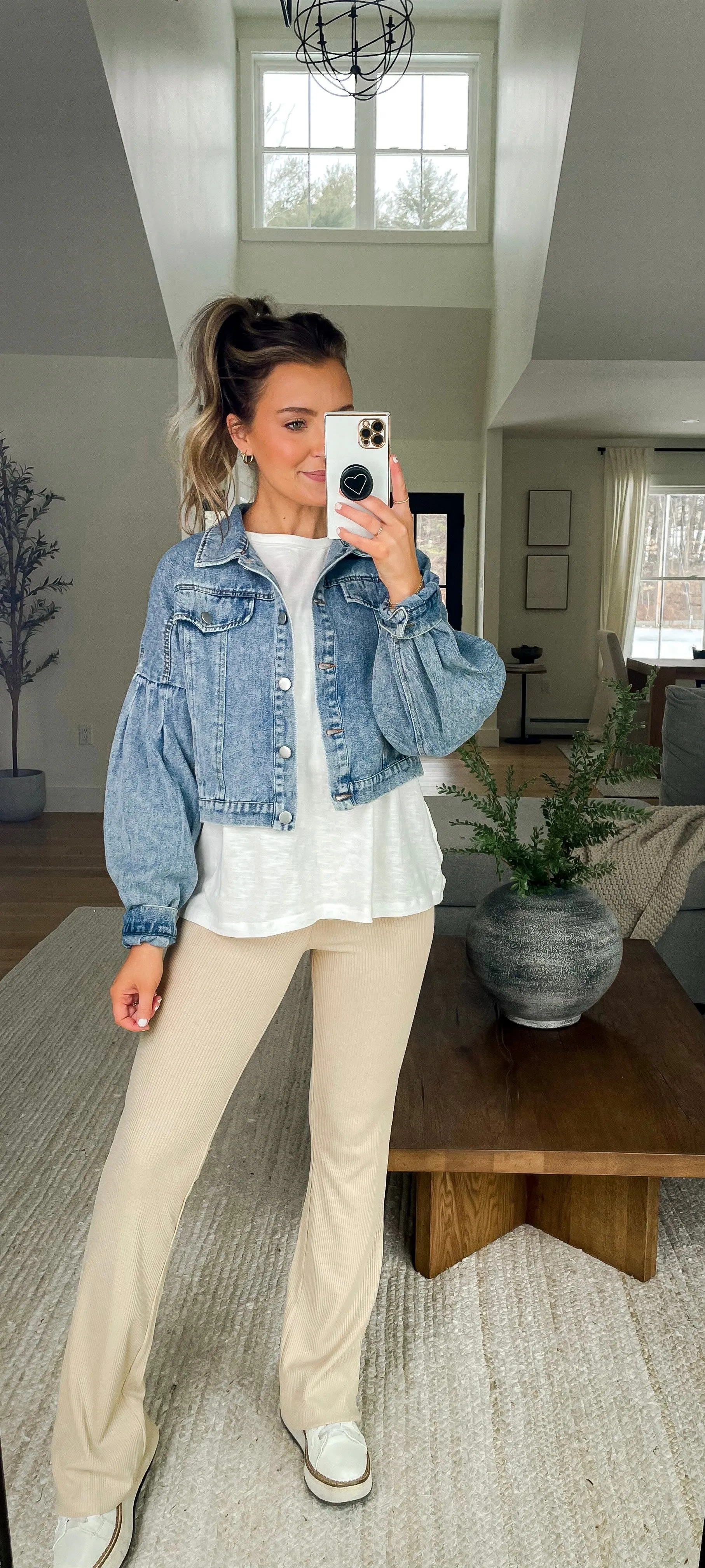 Macie Cropped Denim Jacket