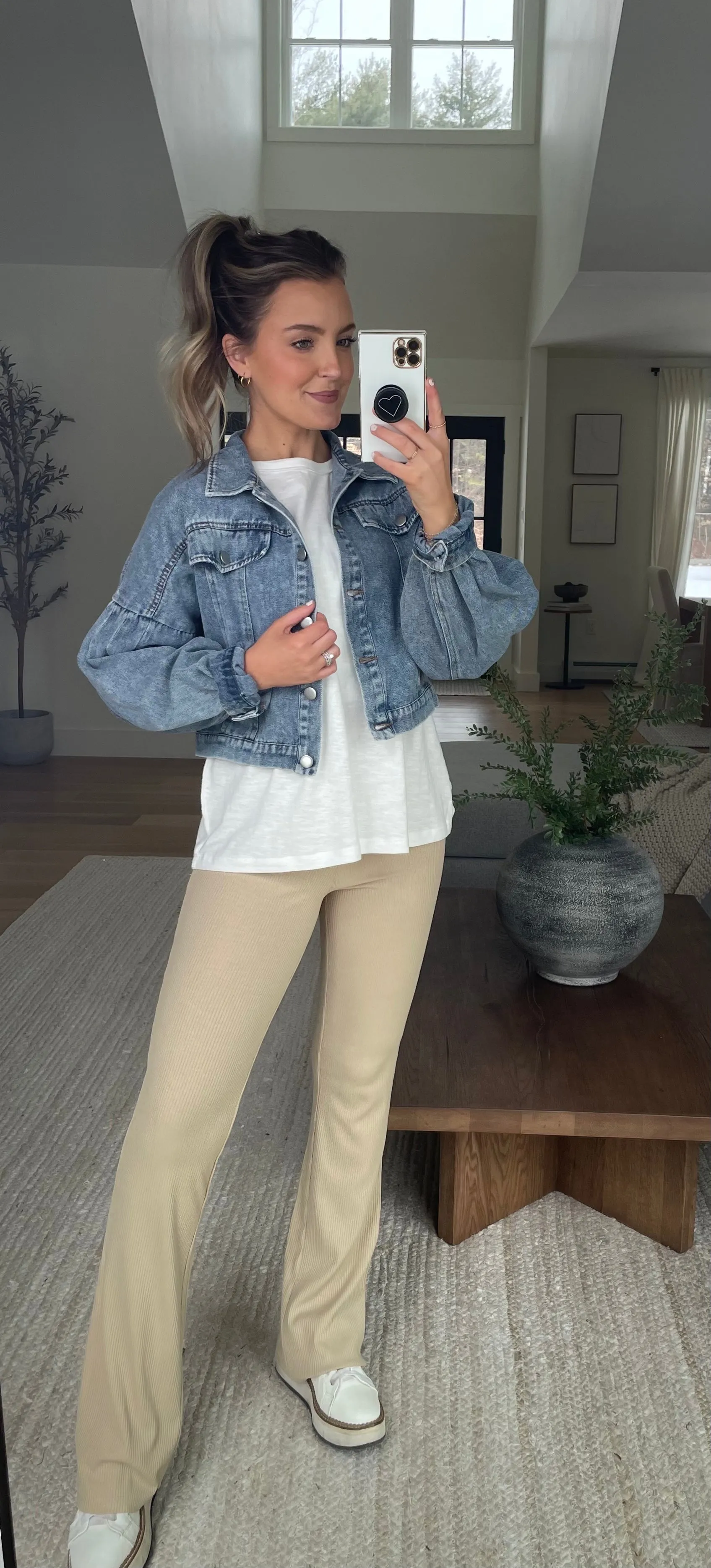 Macie Cropped Denim Jacket