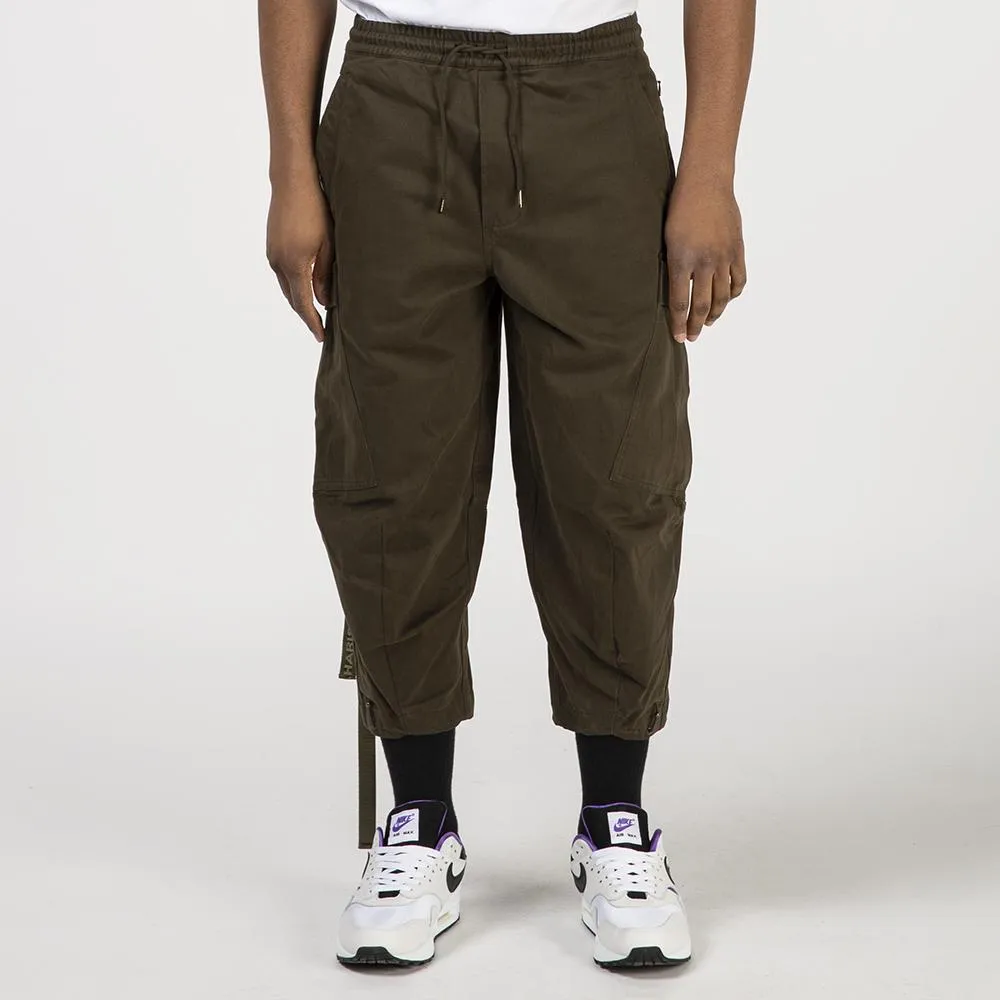 Maharishi Loose Cropped Cargo Trackpants / Mil Olive