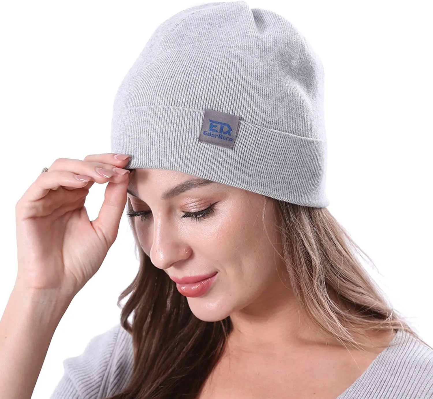 Maibtkey Knit Fisherman Beanie for Women - Mens Winter Knitted Caps Soft Cotton Cuffed Beanie Hats