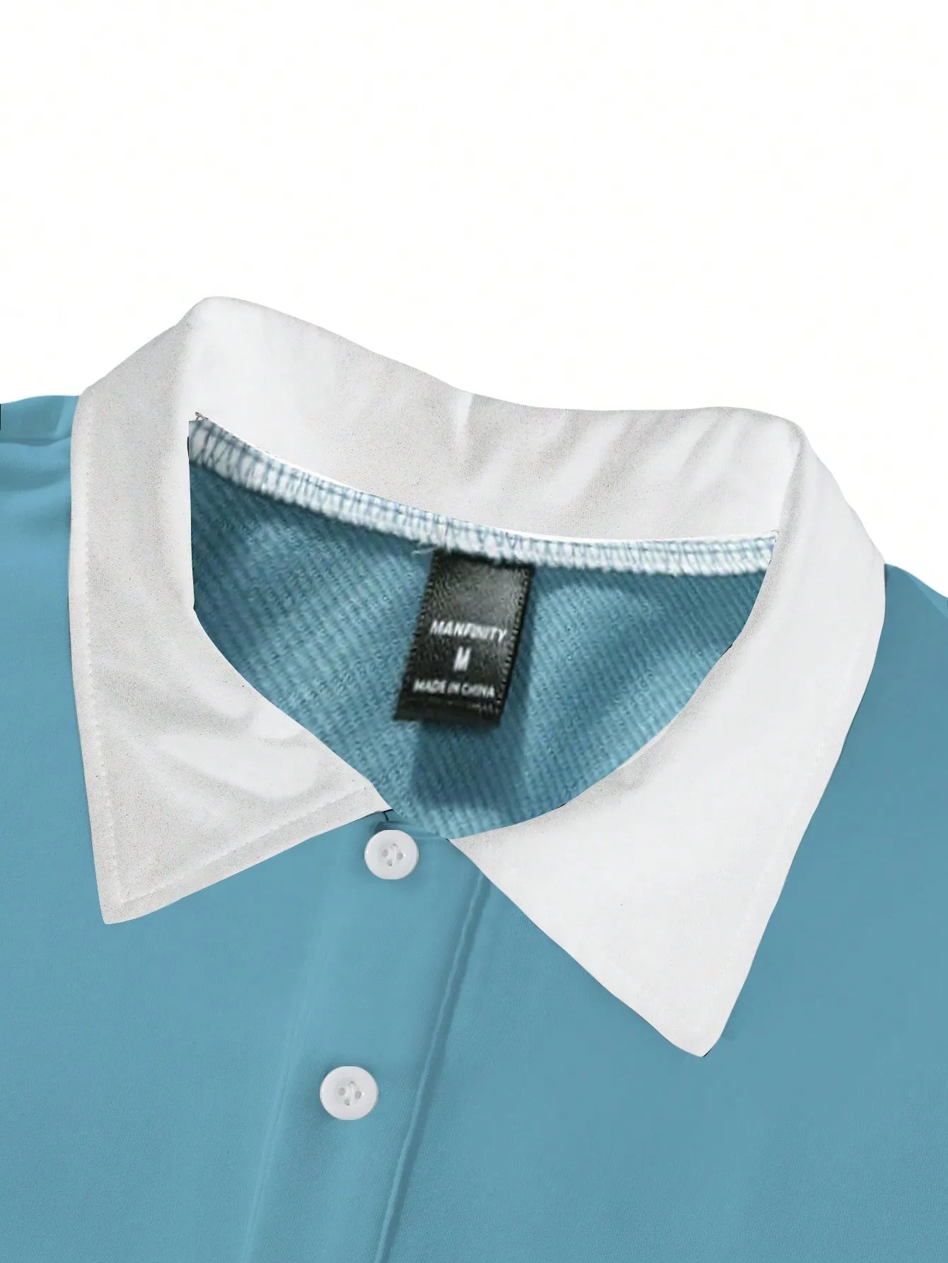 Manfinity Hypemode Men's Color Block Short Sleeve Polo Shirt With Letter Print