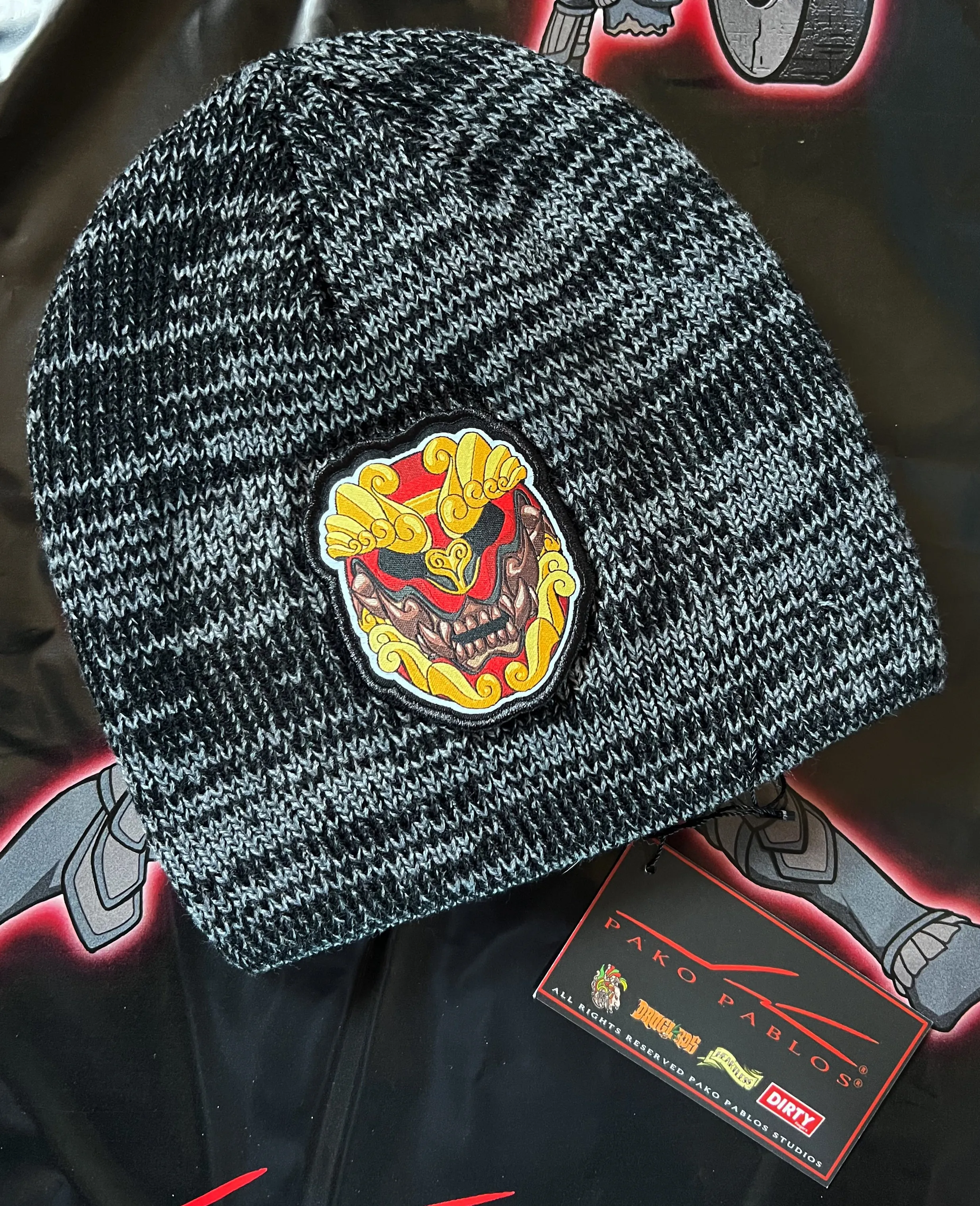 Mask 8" Marled Knit Beanie